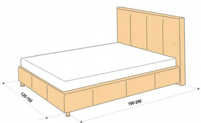 размеры полутораспальной кровати