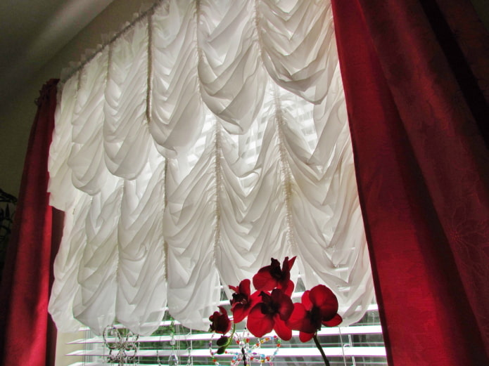 французские шторы из вуали
