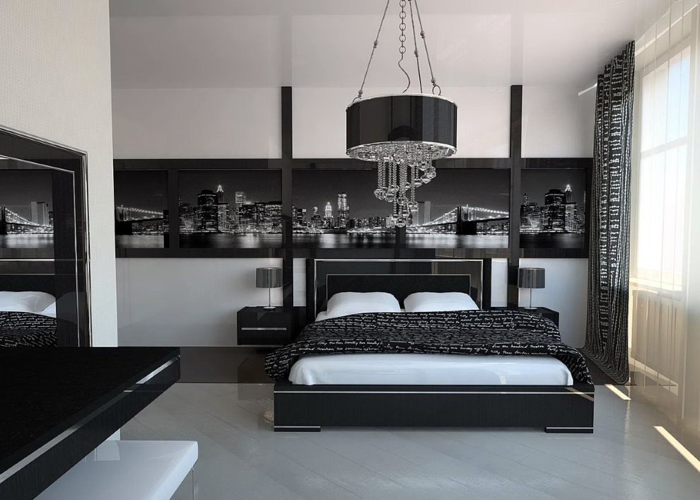 Современная спальня в стиле хай-тек