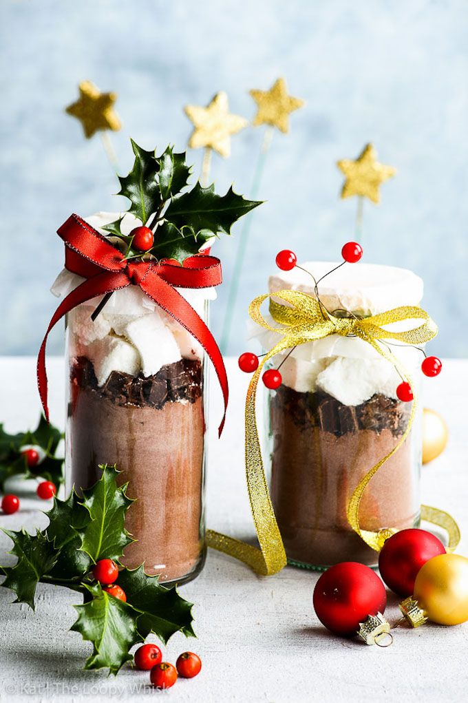 mason jar hot chocolate gift diy