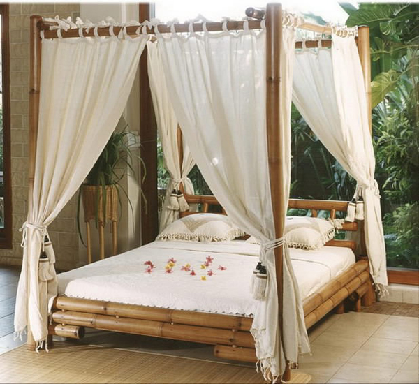 Outdoor bamboo bed