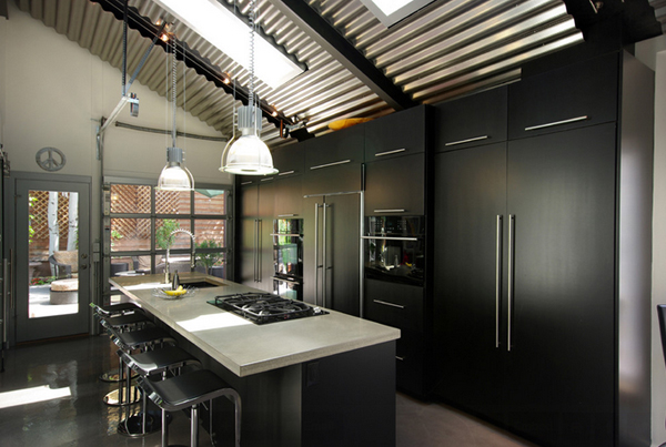 exposed ceiling kitchens