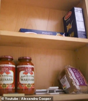 Behind-the-scenes: She revealed that she barely has any food in her cabinets and refrigerator aside from marinara sauce, spaghetti, takeout, and, of course, alcohol