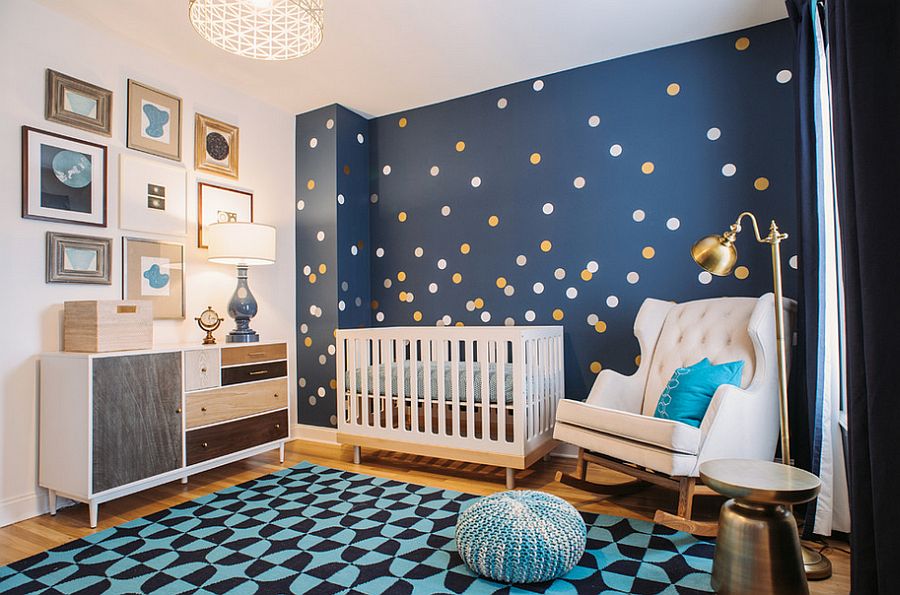 Красивый проект детской комнаты для младенца от SuzAnn Kletzien Design