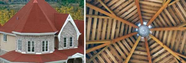 Шатровая крыша - вид снаружи и изнутри