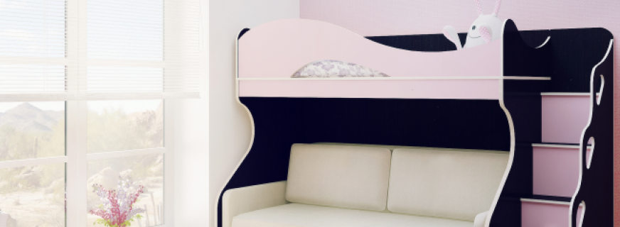 Какие бывают двухъярусные кровати с диваном, чем обусловлена их популярность
