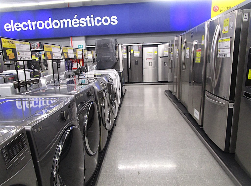 Appliances for sale at Exito