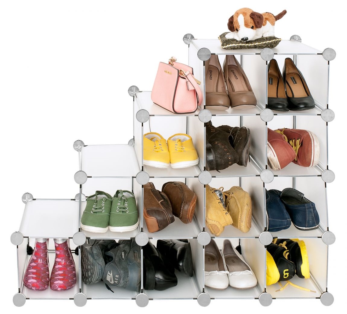 Пластиковая конструкция полки для обуви