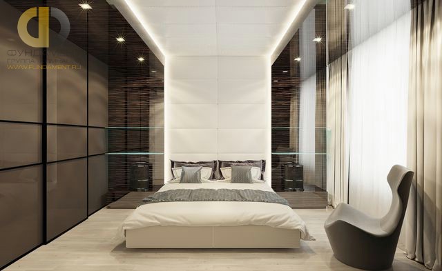 Современные идеи в дизайне спальни с LED-подсветкой. Фото 2016