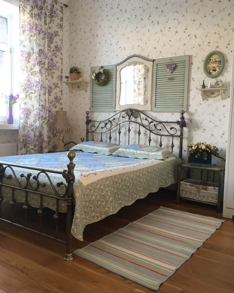 Прованский интерьер спальни