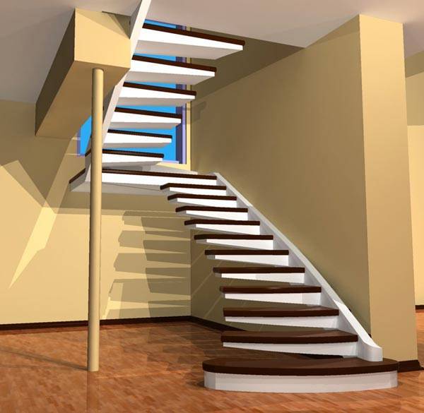 Лестница на второй этаж в частном доме может быть не только функциональной, но и красивой.