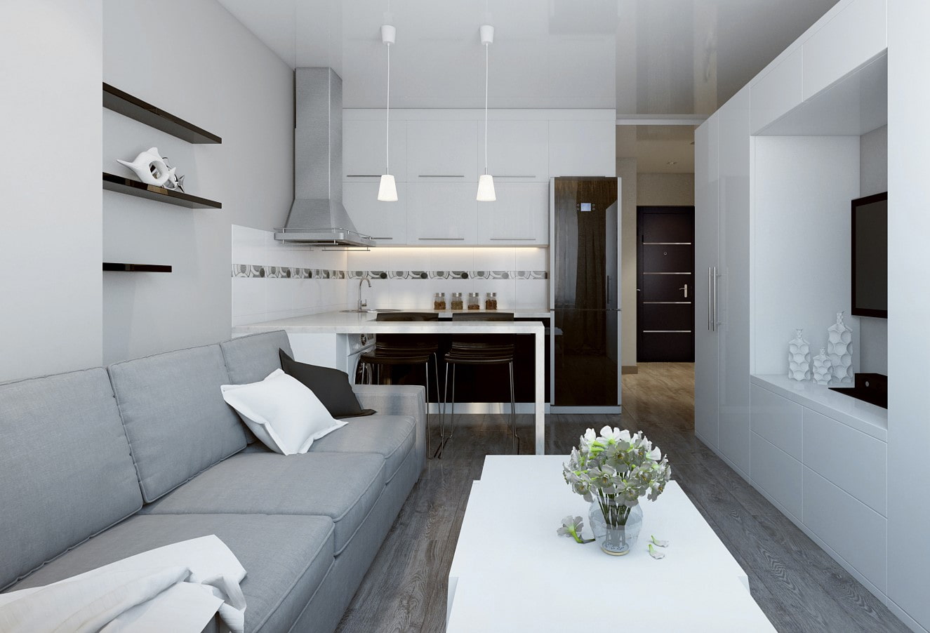 кухня 15 кв м с диваном идеи дизайн