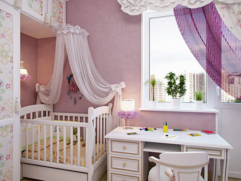Текстиль - дизайн маленькой детской комнаты