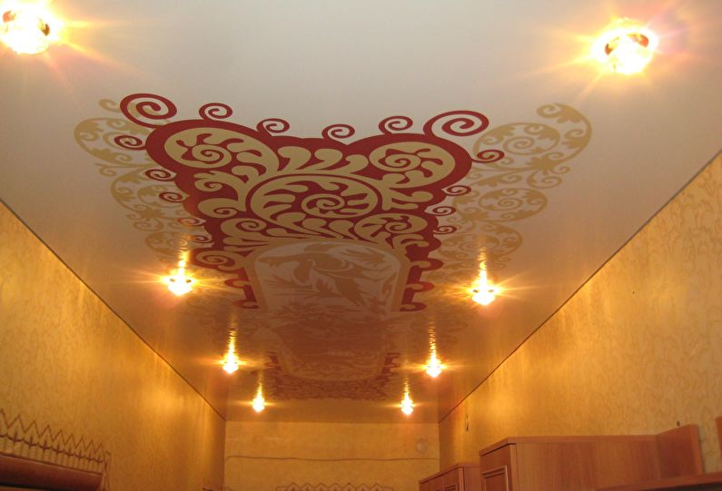 Натяжной потолок в прихожей и коридоре - фотопечать