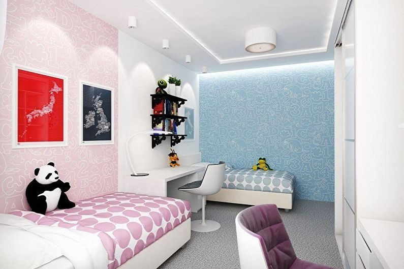 Дизайн детской комнаты для мальчика и девочки - Выбираем цвет