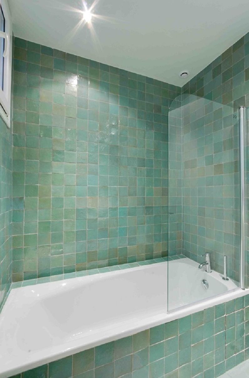 Бирюзовая ванная комната фото - Дизайн интерьера