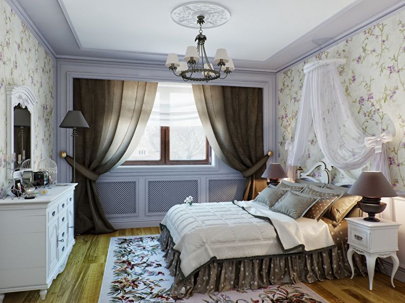 Дизайн маленькой спальни в стиле прованс - фото