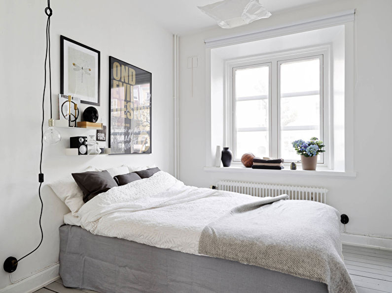 Дизайн маленькой спальни в скандинавском стиле - фото