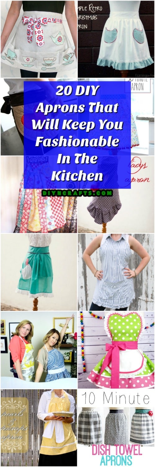 20 DIY Aprons That Will Keep You Fashionable In The Kitchen