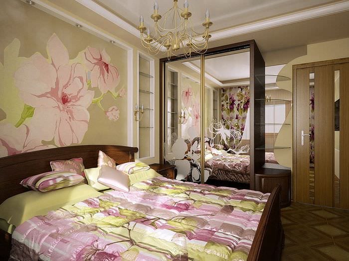 цветочный дизайн спальни