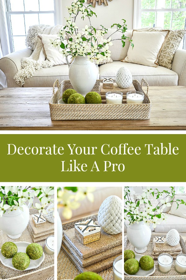 5 coffee table accessories: tray, candles, organics, books and something quirky or personal