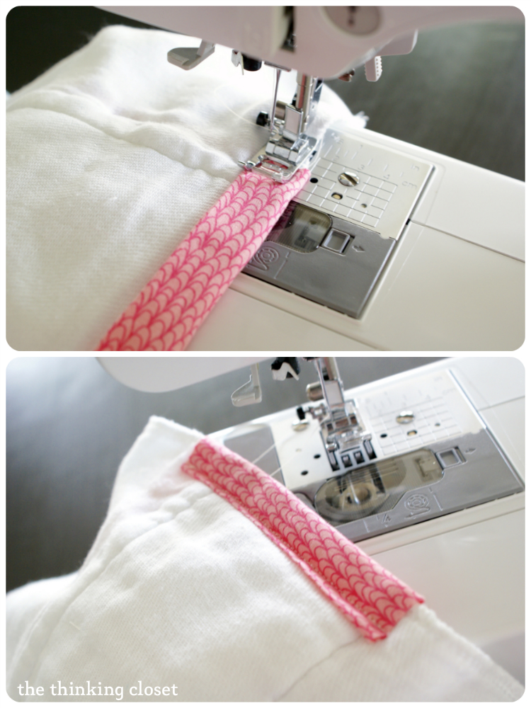 Burp Cloth Tutorial for the Beginner Sewist by The Thinking Closet